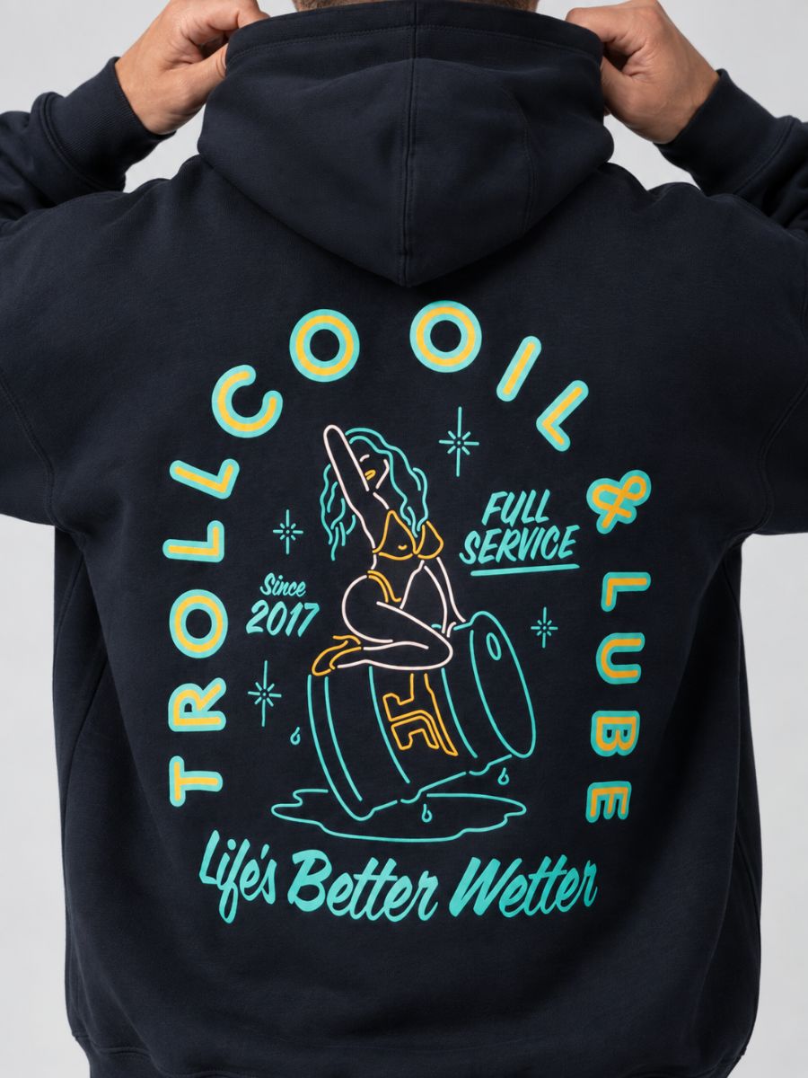Troll Co. Drummer Girl Navy Hoodie
