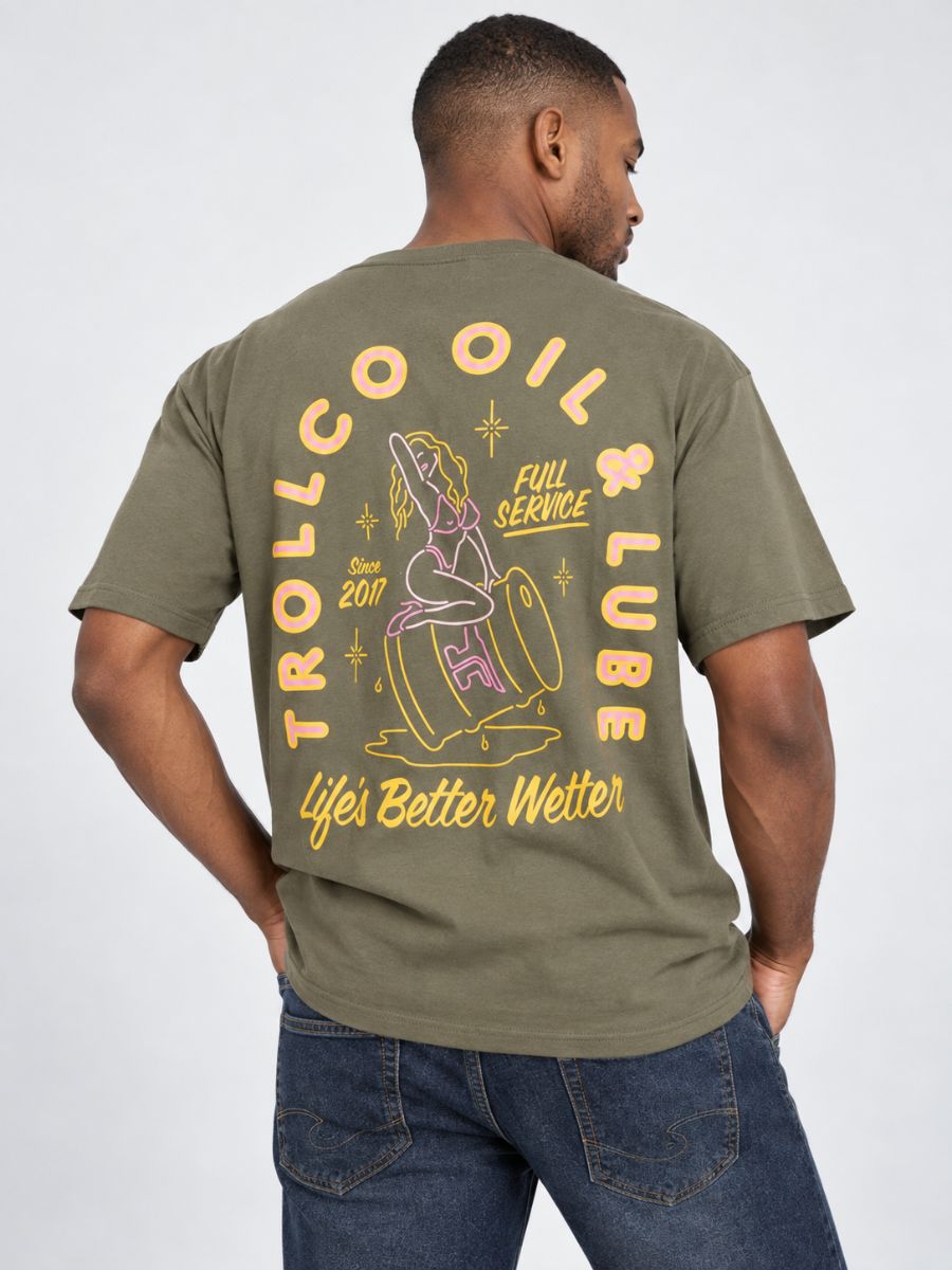 Troll Co. Drummer Girl Army Tee