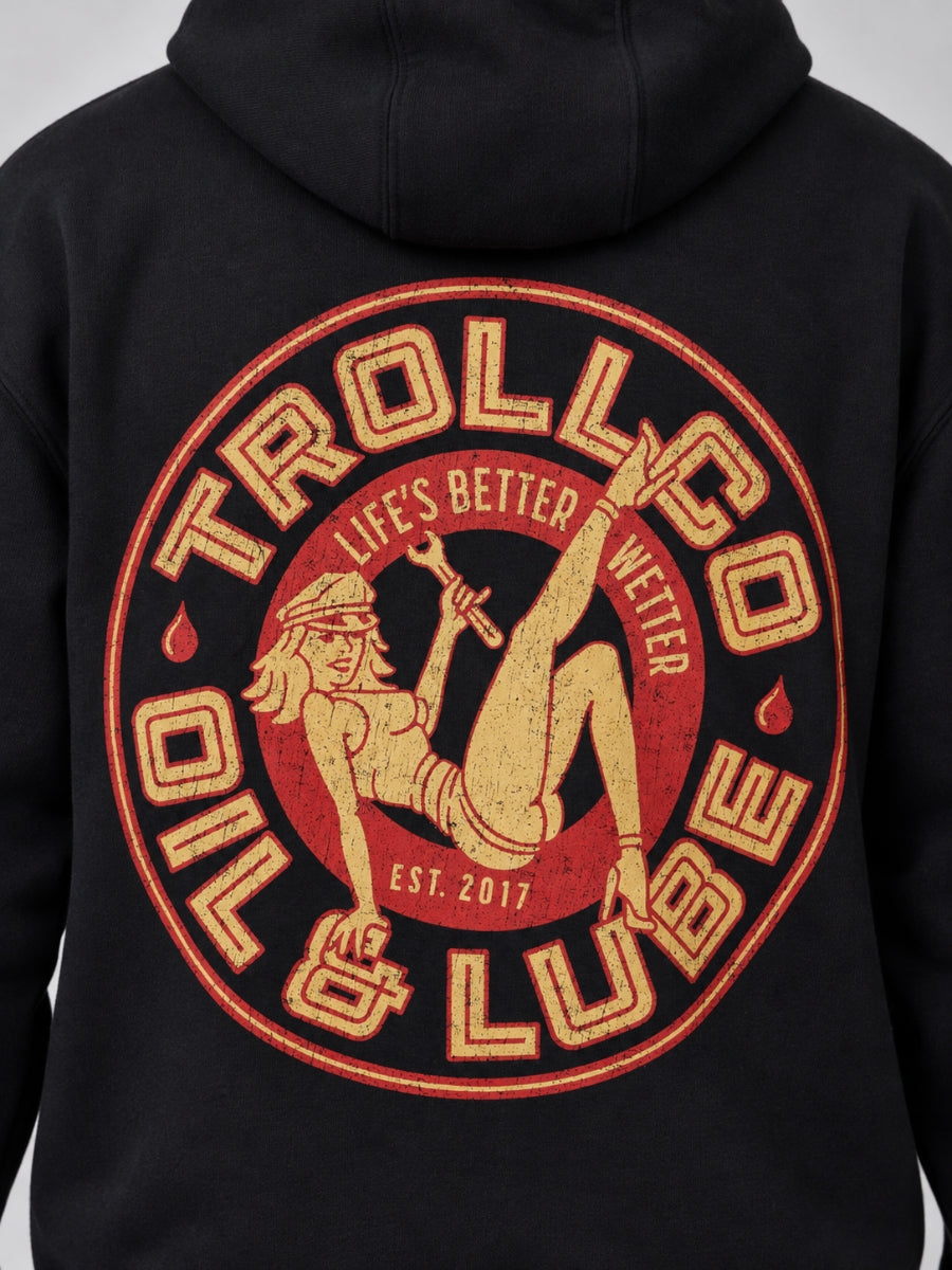 Troll Co. Oil & Lube Garage Navy Hoodie