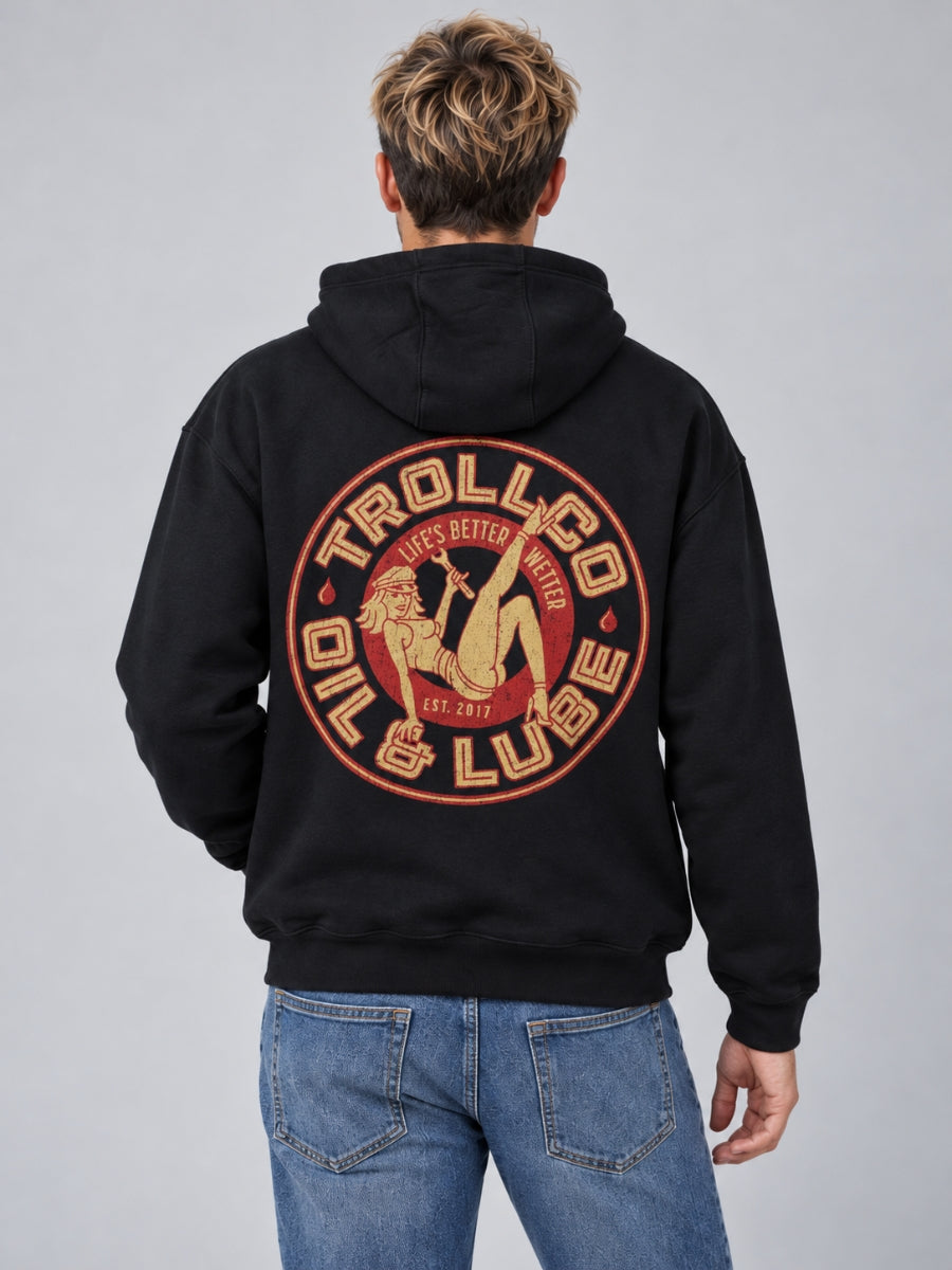 Troll Co. Oil & Lube Garage Navy Hoodie