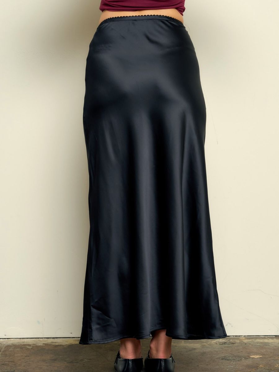 Soleil Maxi Satin Skirt