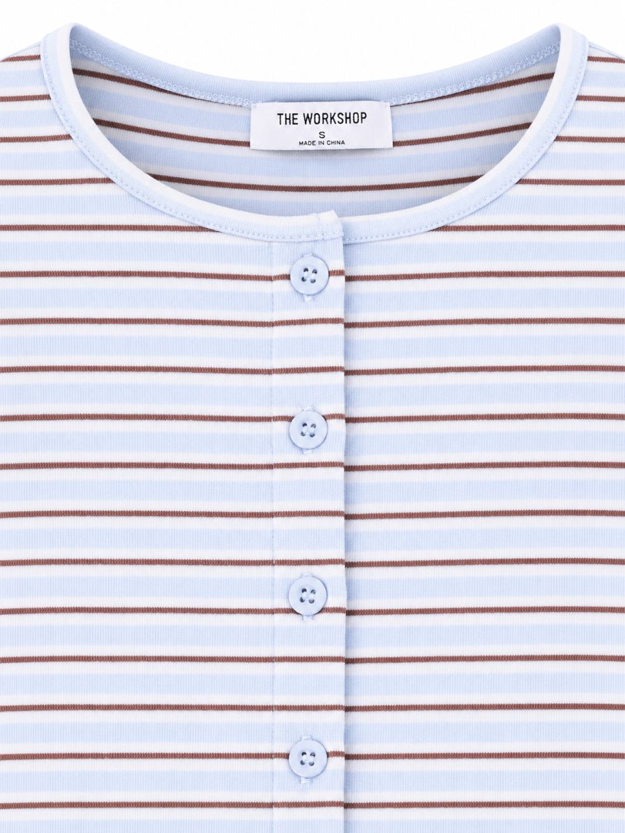 Summer Stripe Short Sleeve Button Down Shirt