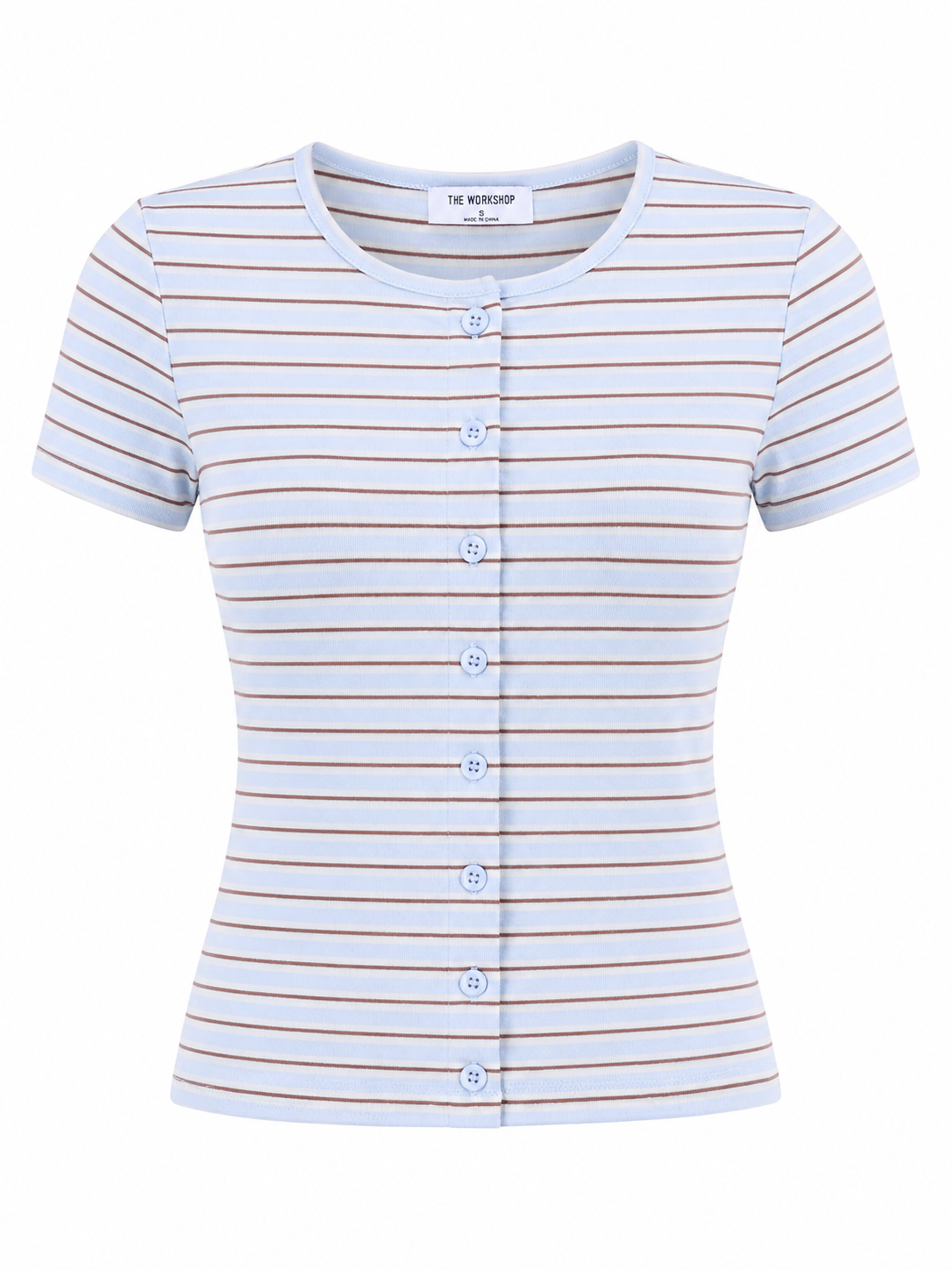 Summer Stripe Short Sleeve Button Down Shirt