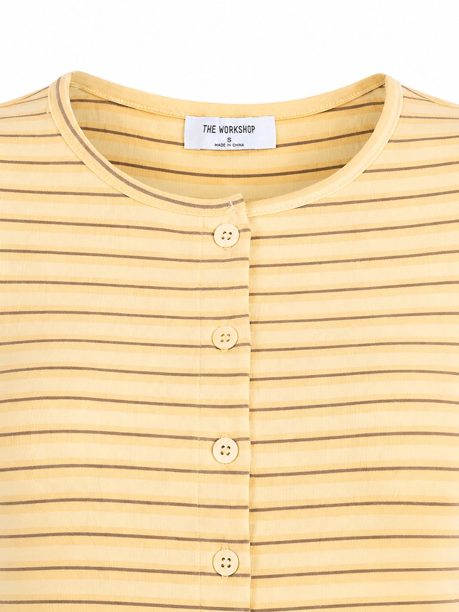 Summer Stripe Short Sleeve Button Down Shirt