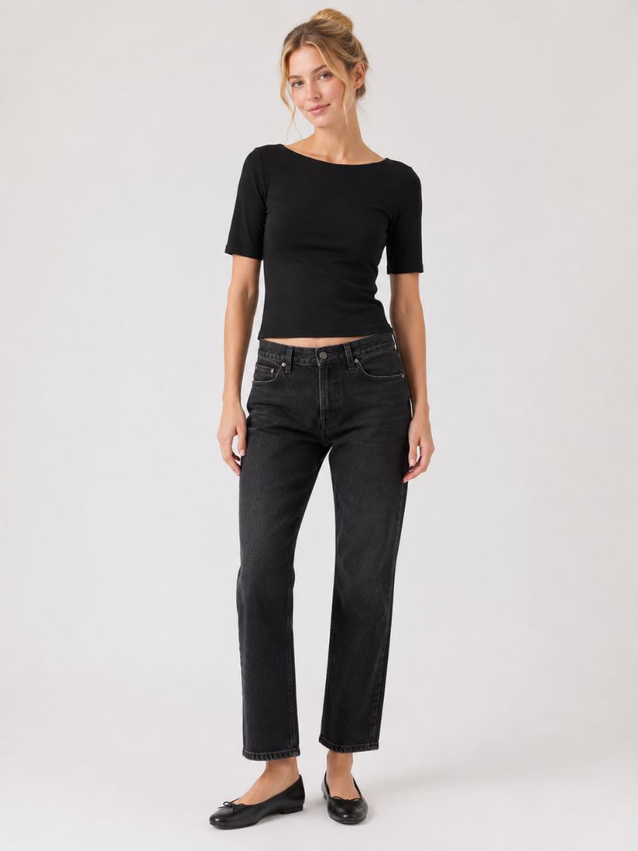Form 3/4 Boatneck Knit Top