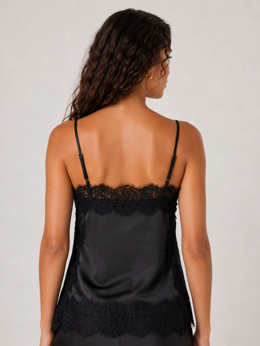 Emma Satin Lace Cami Top