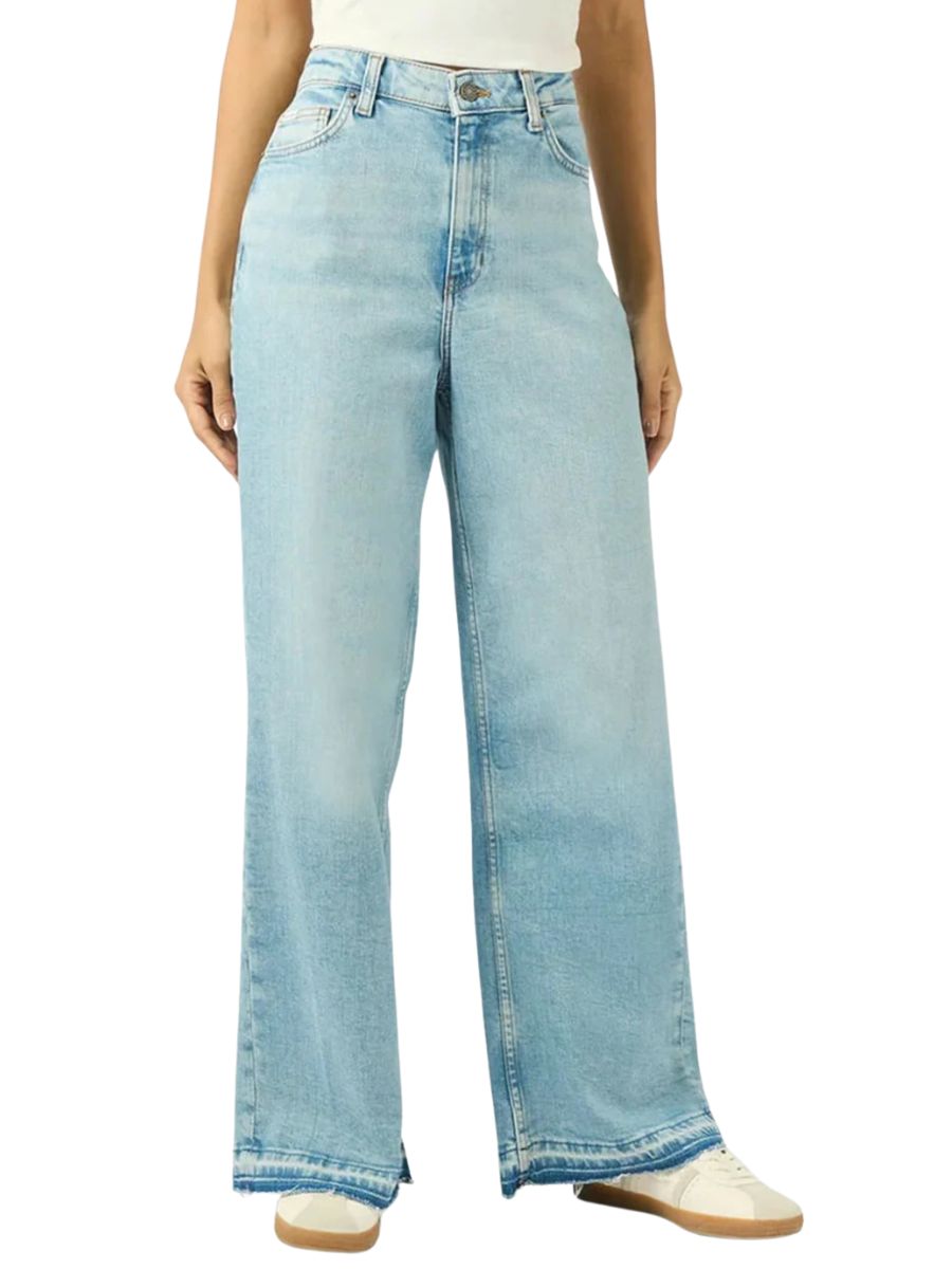 Guess High Wide Cropped Jean