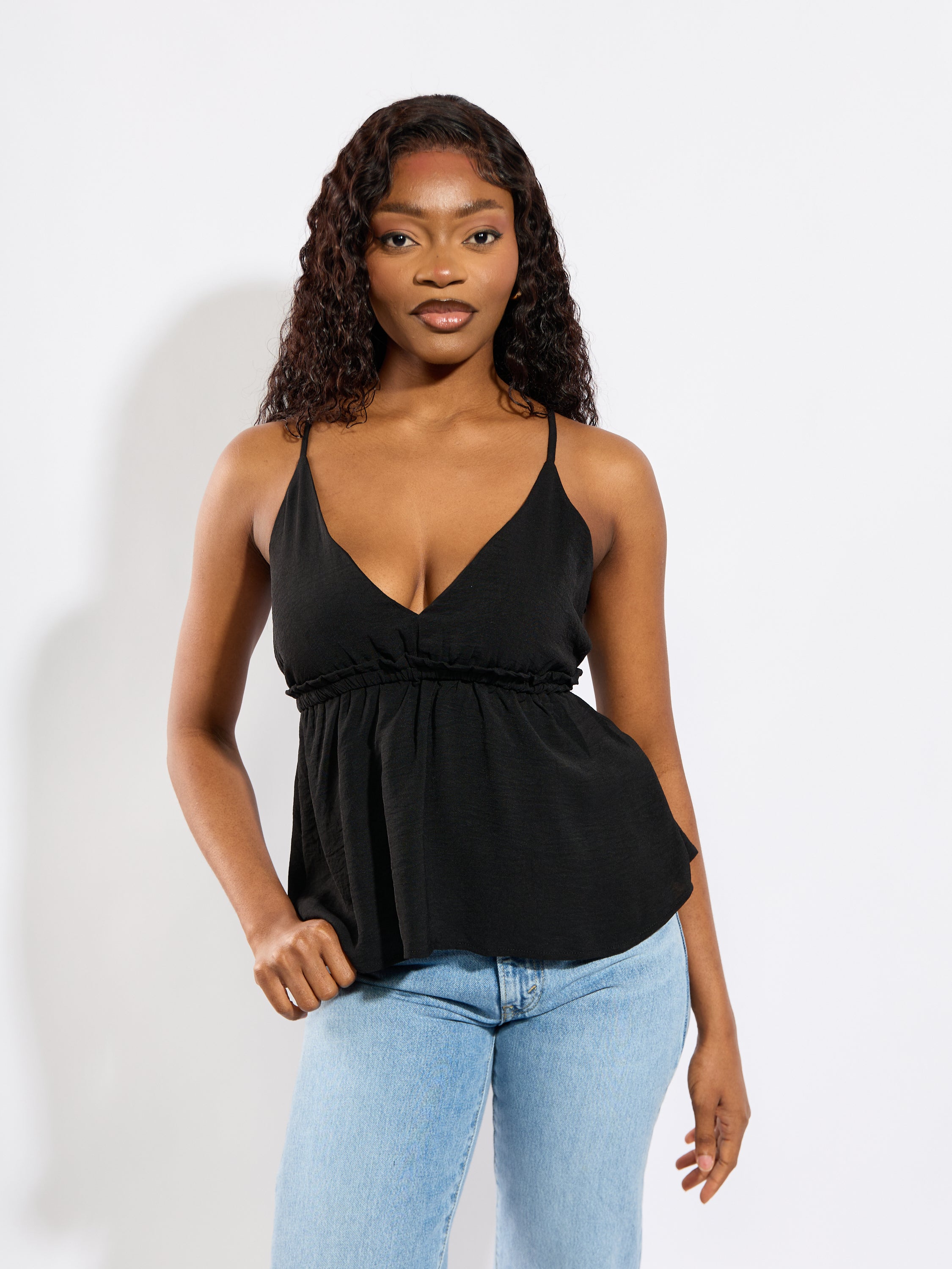 Peplum V-Neck Blouse