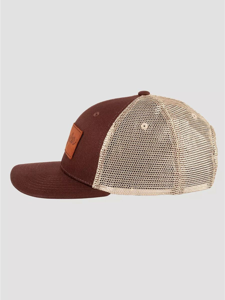 Wrangler Legend Leather Logo Patch Hat