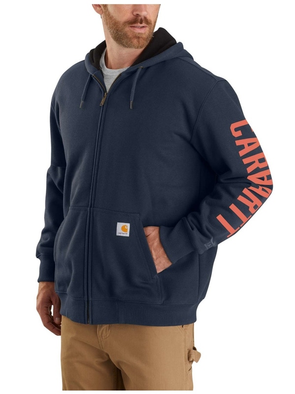 Carhartt zip hoodie with sleeve logo