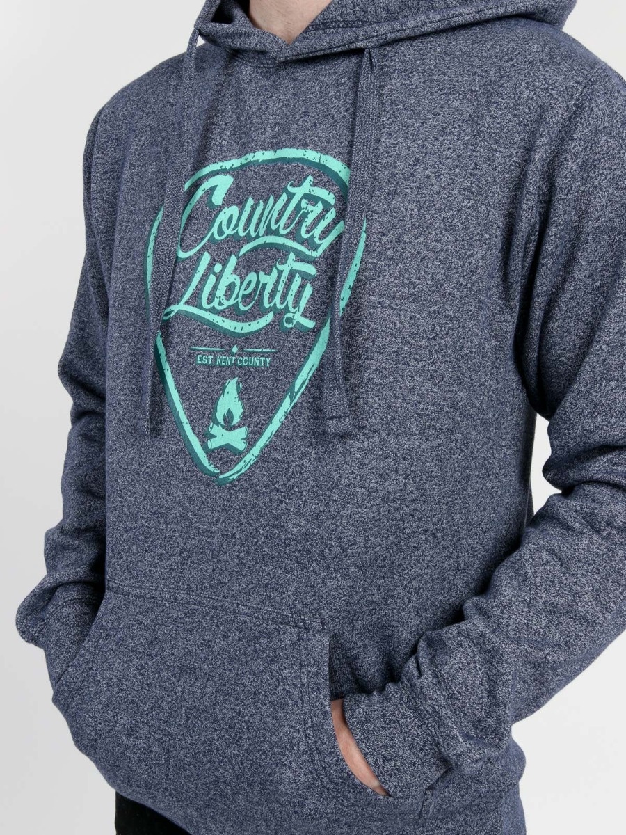 Country Liberty Guitar Pick Two-Tone Hoodie