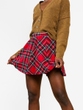 Plaid Skater Skirt, RED,  [category]