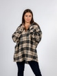 Lounge Check Oversized Flannel, BEIGE,  [category]