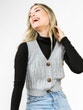 Cable Knit Sweater Vest, ,  [category]