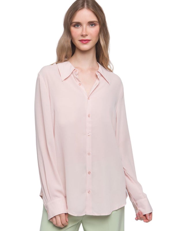 Ellen Collar Long Sleeve Button Up Shirt