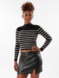 Striped Long Sleeve Knit Top, ,  [category]