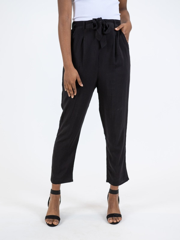 Tie Waist Cropped Pant